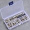 70 Sets Mixed Shape Spikes and Studs Assorted Sizes Spike Studs for Clothing Silver Color Screw Back Bullet Tree Studs and Spikes Rivet for Leather Craft Clothing Shoes Belts Bags Dog Collars